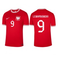 Pánský Fotbalový dres Polsko Robert Lewandowski #9 MS 2022 Venkovní Krátký Rukáv